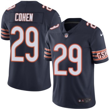 Men's Chicago Bears #29 Tarik Cohen Navy Blue Team Color Vapor Untouchable Limited Stitched NFL Jersey Men's Chicago Bears #29 Tarik Cohen Navy Blue Team Color Vapor Untouchable Limited Stitched NFL Jersey