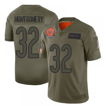Men's Chicago Bears #32 David Montgomery 2019 Camo Salute To Service Limited Stitched NFL Jersey Men's Chicago Bears #32 David Montgomery 2019 Camo Salute To Service Limited Stitched NFL Jersey