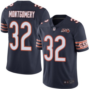 Men's Chicago Bears #32 David Montgomery Navy 2019 100th Season Vapor Untouchable Limited NFL Jersey Men's Chicago Bears #32 David Montgomery Navy 2019 100th Season Vapor Untouchable Limited NFL Jersey