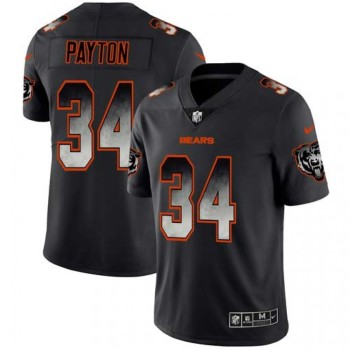 Men's Chicago Bears #34 Walter Payton 2019 Black Smoke Fashion Limited Stitched NFL Jersey Men's Chicago Bears #34 Walter Payton 2019 Black Smoke Fashion Limited Stitched NFL Jersey
