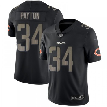 Men's Chicago Bears #34 Walter Payton Black 2018 Impact Limited Stitched NFL Jersey Men's Chicago Bears #34 Walter Payton Black 2018 Impact Limited Stitched NFL Jersey