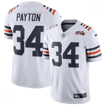 Men's Chicago Bears #34 Walter Payton White 2019 100th Season Limited Stitched NFL Jersey Men's Chicago Bears #34 Walter Payton White 2019 100th Season Limited Stitched NFL Jersey