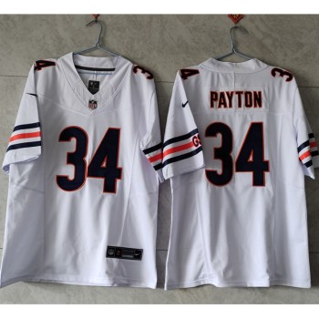 Men's Chicago Bears #34 Walter Payton White 2023 F.U.S.E. Vapor Untouchable Limited Stitched Football Jersey Men's Chicago Bears #34 Walter Payton White 2023 F.U.S.E. Vapor Untouchable Limited Stitched Football Jersey