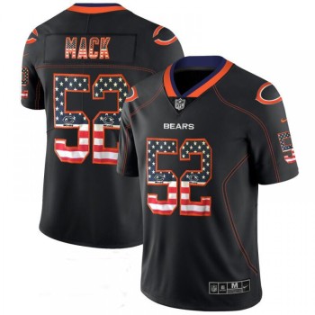 Men's Chicago Bears #52 Khalil Mack Black 2018 USA Flag Fashion Color Rush NFL Limited Stitched Jersey Men's Chicago Bears #52 Khalil Mack Black 2018 USA Flag Fashion Color Rush NFL Limited Stitched Jersey