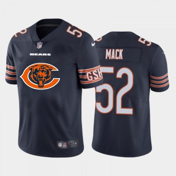 Men's Chicago Bears #52 Khalil Mack Navy 2020 Team Big Logo Limited Stitched Jersey Men's Chicago Bears #52 Khalil Mack Navy 2020 Team Big Logo Limited Stitched Jersey