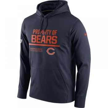 Men's Chicago Bears Navy Circuit Property Of Performance Pullover Hoodie Men's Chicago Bears Navy Circuit Property Of Performance Pullover Hoodie