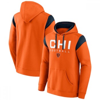 Men's Chicago Bears Orange Call The Shot Pullover Hoodie Men's Chicago Bears Orange Call The Shot Pullover Hoodie