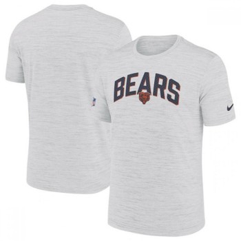 Men's Chicago Bears White Sideline Velocity Stack Performance T-Shirt Men's Chicago Bears White Sideline Velocity Stack Performance T-Shirt
