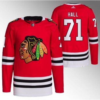 Men's Chicago Blackhawks #71 Taylor Hall Red Stitched Hockey Jersey Men's Chicago Blackhawks #71 Taylor Hall Red Stitched Hockey Jersey