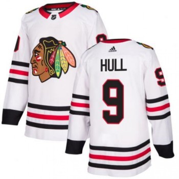 Men's Chicago Blackhawks #9 Bobby Hull White Stitched NHL Jersey Men's Chicago Blackhawks #9 Bobby Hull White Stitched NHL Jersey