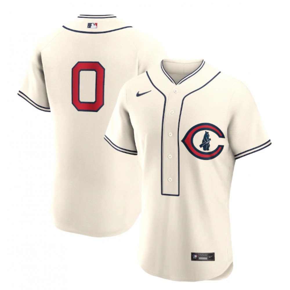 Men's Chicago Cubs #0 Marcus Stroman 2022 Cream Field of Dreams Stitched Baseball Jersey
