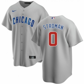 Men's Chicago Cubs #0 Marcus Stroman Grey Cool Base Stitched Baseball Jersey Men's Chicago Cubs #0 Marcus Stroman Grey Cool Base Stitched Baseball Jersey