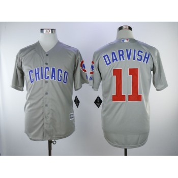 Men's Chicago Cubs #11 Yu Darvish Gray Cool Base Stitched MLB Jersey Men's Chicago Cubs #11 Yu Darvish Gray Cool Base Stitched MLB Jersey