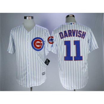 Men's Chicago Cubs #11 Yu Darvish White Cool Base Stitched MLB Jersey Men's Chicago Cubs #11 Yu Darvish White Cool Base Stitched MLB Jersey