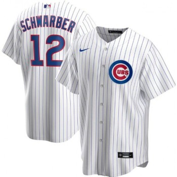 Men's Chicago Cubs #12 Kyle Schwarber White Cool Base Stitched MLB Jersey Men's Chicago Cubs #12 Kyle Schwarber White Cool Base Stitched MLB Jersey