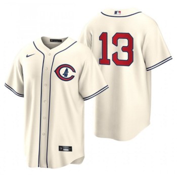 Men's Chicago Cubs #13 David Bote 2022 Cream Field of Dreams Cool Base Stitched Baseball Jersey Men's Chicago Cubs #13 David Bote 2022 Cream Field of Dreams Cool Base Stitched Baseball Jersey