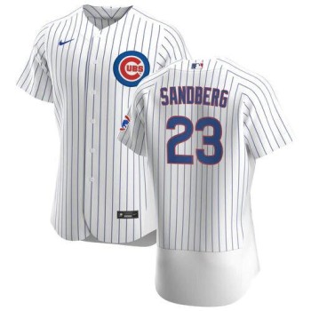 Men's Chicago Cubs #23 Ryne Sandberg White Flex Base Stitched Jersey Men's Chicago Cubs #23 Ryne Sandberg White Flex Base Stitched Jersey