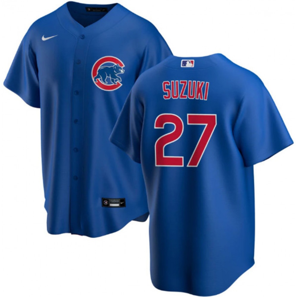 Youth Chicago Cubs #27 Seiya Suzuki Royal Cool Base Stitched Baseball Jersey
