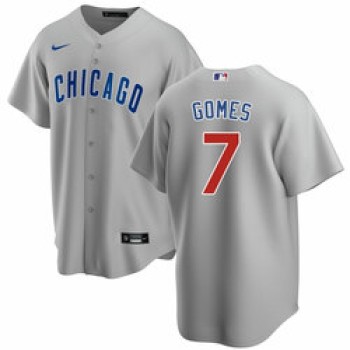 Men's Chicago Cubs #7 Yan Gomes Grey Cool Base Stitched Baseball Jersey Men's Chicago Cubs #7 Yan Gomes Grey Cool Base Stitched Baseball Jersey