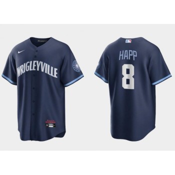 Men's Chicago Cubs #8 ian Happ Navy City Connect Cool Base Stitched Baseball Jersey Men's Chicago Cubs #8 ian Happ Navy City Connect Cool Base Stitched Baseball Jersey