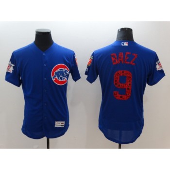 Men's Chicago Cubs #9 Javier Baez Royal 2018 Spring Training Flexbase Stitched MLB Jersey Men's Chicago Cubs #9 Javier Baez Royal 2018 Spring Training Flexbase Stitched MLB Jersey