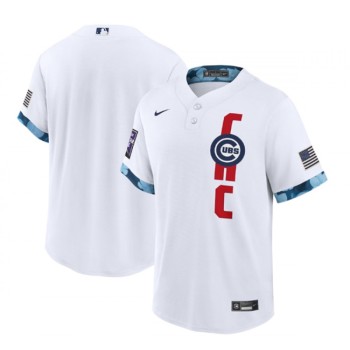 Men's Chicago Cubs Blank 2021 White All-Star Cool Base Stitched MLB Jersey Men's Chicago Cubs Blank 2021 White All-Star Cool Base Stitched MLB Jersey
