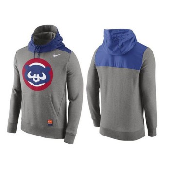 Men's Chicago Cubs Gray Cooperstown Collection Hybrid Pullover Hoodie_1 Men's Chicago Cubs Gray Cooperstown Collection Hybrid Pullover Hoodie_1