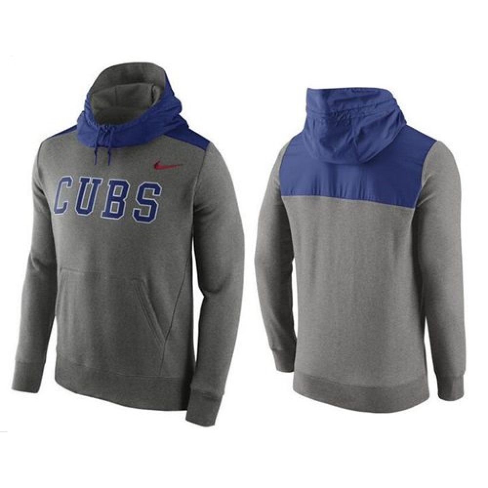 Men's Chicago Cubs Gray Cooperstown Collection Hybrid Pullover Hoodie