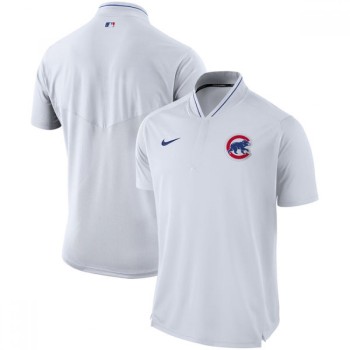 Men's Chicago Cubs White Authentic Collection Elite Performance Polo Men's Chicago Cubs White Authentic Collection Elite Performance Polo