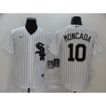 Men's Chicago White Sox #10 Yoan Moncada White Cool Base Stitched MLB Jersey Men's Chicago White Sox #10 Yoan Moncada White Cool Base Stitched MLB Jersey