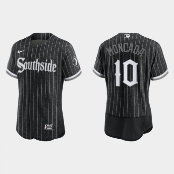 Men's Chicago White Sox #10 Yoan Moncada 2021 City Connect Flex Base Stitched Jersey Men's Chicago White Sox #10 Yoan Moncada 2021 City Connect Flex Base Stitched Jersey