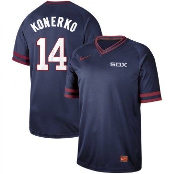 Men's Chicago White Sox #14 Paul Konerko Navy Cooperstown Collection Legend Stitched MLB Jersey Men's Chicago White Sox #14 Paul Konerko Navy Cooperstown Collection Legend Stitched MLB Jersey