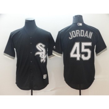 Men's Chicago White Sox #45 Michael Jordan Black Cool Base Stitched MLB Jersey Men's Chicago White Sox #45 Michael Jordan Black Cool Base Stitched MLB Jersey