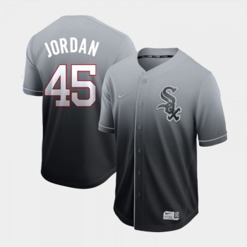 Men's Chicago White Sox #45 Michael Jordan Gray Fade Stitched MLB Jersey Men's Chicago White Sox #45 Michael Jordan Gray Fade Stitched MLB Jersey