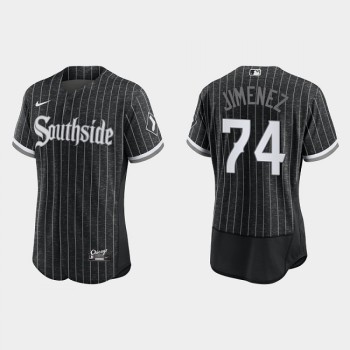 Men's Chicago White Sox #74 Eloy Jimenez 2021 City Connect Flex Base Stitched Jersey Men's Chicago White Sox #74 Eloy Jimenez 2021 City Connect Flex Base Stitched Jersey