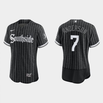 Men's Chicago White Sox #7 Tim Anderson 2021 City Connect Flex Base Stitched Jersey Men's Chicago White Sox #7 Tim Anderson 2021 City Connect Flex Base Stitched Jersey