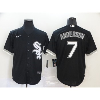 Men's Chicago White Sox #7 Tim Anderson Black Cool Base Stitched MLB Jersey Men's Chicago White Sox #7 Tim Anderson Black Cool Base Stitched MLB Jersey