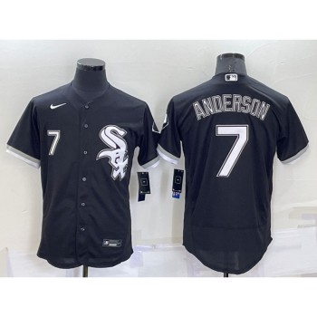 Men's Chicago White Sox #7 Tim Anderson Black Flex Base Stitched Jersey Men's Chicago White Sox #7 Tim Anderson Black Flex Base Stitched Jersey