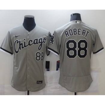 Men's Chicago White Sox #88 Luis Robert Grey Flex Base Stitched Jersey Men's Chicago White Sox #88 Luis Robert Grey Flex Base Stitched Jersey