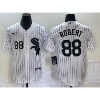 Men's Chicago White Sox #88 Luis Robert White Cool Base Stitched Jersey Men's Chicago White Sox #88 Luis Robert White Cool Base Stitched Jersey