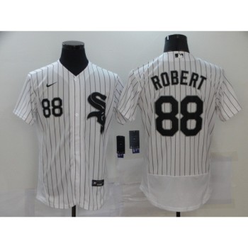 Men's Chicago White Sox #88 Luis Robert White Flex Base Stitched Jersey Men's Chicago White Sox #88 Luis Robert White Flex Base Stitched Jersey