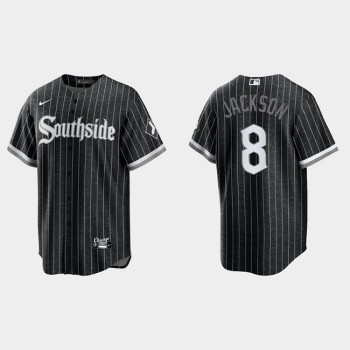 Men's Chicago White Sox #8 Bo Jackson Black 2021 City Connect Cool Base Stitched Jersey Men's Chicago White Sox #8 Bo Jackson Black 2021 City Connect Cool Base Stitched Jersey