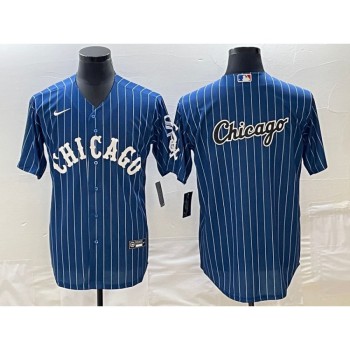 Men's Chicago White Sox Navy Team Big Logo Cool Base Stitched Jersey Men's Chicago White Sox Navy Team Big Logo Cool Base Stitched Jersey