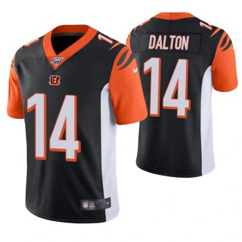 Men's Cincinnati Bengals #14 Andy Dalton Black 2019 100th Season Vapor Untouchable Limited Stitched NFL Jersey Men's Cincinnati Bengals #14 Andy Dalton Black 2019 100th Season Vapor Untouchable Limited Stitched NFL Jersey
