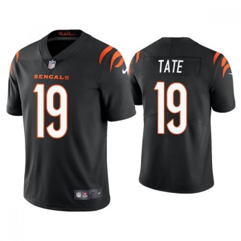 Men's Cincinnati Bengals #19 Auden Tate 2021 Black Vapor Untouchable Limited Stitched Jersey Men's Cincinnati Bengals #19 Auden Tate 2021 Black Vapor Untouchable Limited Stitched Jersey