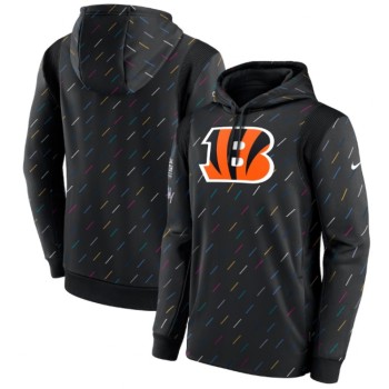Men's Cincinnati Bengals 2021 Charcoal Crucial Catch Therma Pullover Hoodie Men's Cincinnati Bengals 2021 Charcoal Crucial Catch Therma Pullover Hoodie