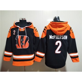 Men's Cincinnati Bengals #2 Evan McPherson Orange/Black Ageless Must-Have Lace-Up Pullover Hoodie Men's Cincinnati Bengals #2 Evan McPherson Orange/Black Ageless Must-Have Lace-Up Pullover Hoodie