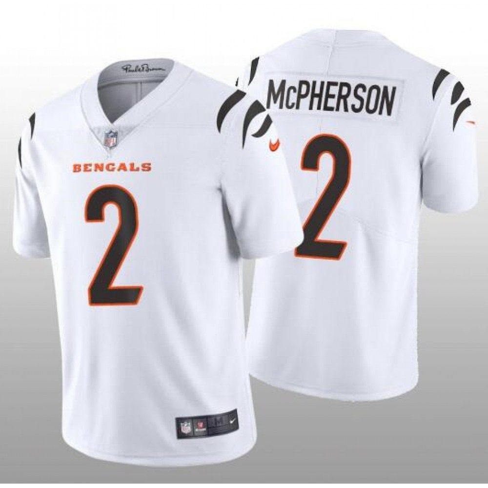 Men's Cincinnati Bengals #2 Evan McPherson White Vapor Untouchable Limited Stitched Jersey
