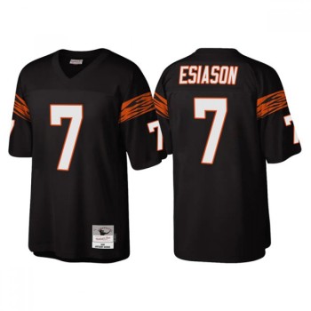 Men's Cincinnati Bengals #7 Boomer Esiason Black Throwback Legacy Stitched Jersey Men's Cincinnati Bengals #7 Boomer Esiason Black Throwback Legacy Stitched Jersey