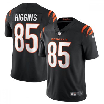 Men's Cincinnati Bengals #85 Tee Higgins 2021 New Black Vapor Untouchable Limited Stitched Jersey Men's Cincinnati Bengals #85 Tee Higgins 2021 New Black Vapor Untouchable Limited Stitched Jersey